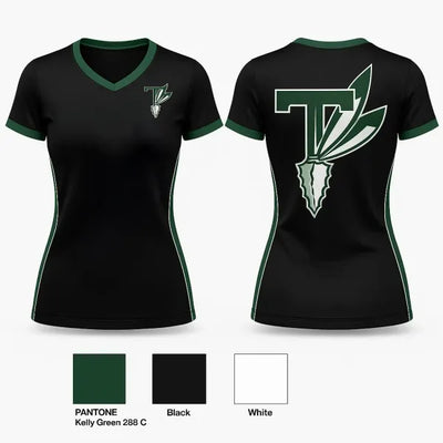 SOWEGA TRIBE 51104916 Women's Short Sleeve V-neck Shirt - 21