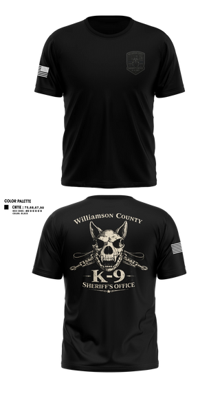 Short Sleeve Performance Shirt, Williamson County K-9 Unit, Police, Teamtime, Team time, sublimation, custom sports apparel, team uniforms, spirit wear, spiritwear, sports uniforms, custom shirts, team store, custom team store, fundraiser sports, apparel fundraiser