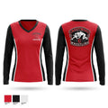 CRESTWOOD comets Women's Long Sleeve V-neck Shirt - 1