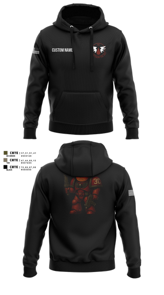 Hoodie, CCo, 1-508PIR (OG), Army, Teamtime, Team time, sublimation, custom sports apparel, team uniforms, spirit wear, spiritwear, sports uniforms, custom shirts, team store, custom team store, fundraiser sports, apparel fundraiser