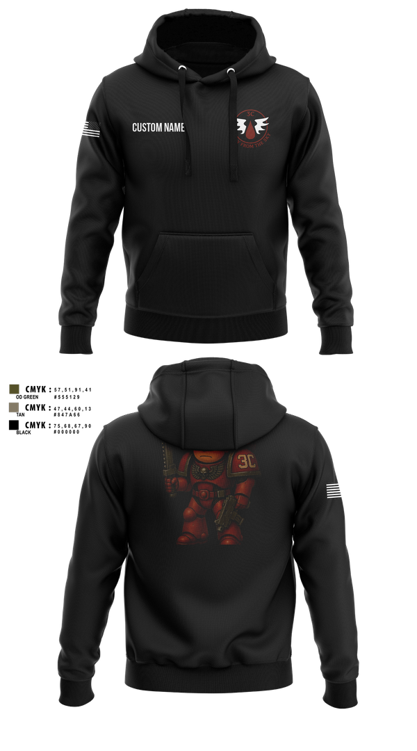 Hoodie, CCo, 1-508PIR (OG), Army, Teamtime, Team time, sublimation, custom sports apparel, team uniforms, spirit wear, spiritwear, sports uniforms, custom shirts, team store, custom team store, fundraiser sports, apparel fundraiser