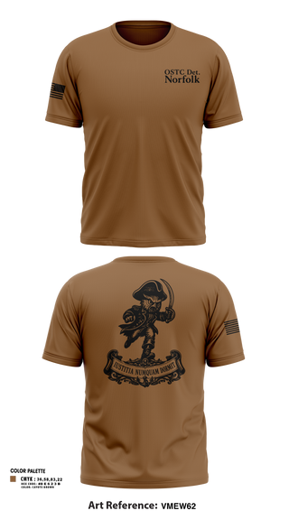 Short Sleeve Performance Shirt, OSTC Det. Norfolk, Navy, Teamtime, Team time, sublimation, custom sports apparel, team uniforms, spirit wear, spiritwear, sports uniforms, custom shirts, team store, custom team store, fundraiser sports, apparel fundraiser