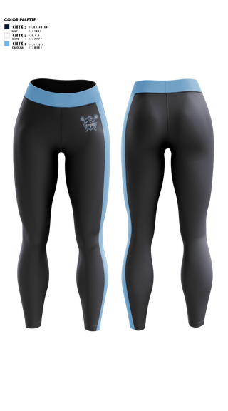 Womens Leggings, La Plata Warriors, Women's Lacrosse, Teamtime, Team time, sublimation, custom sports apparel, team uniforms, spirit wear, spiritwear, sports uniforms, custom shirts, team store, custom team store, fundraiser sports, apparel fundraiser