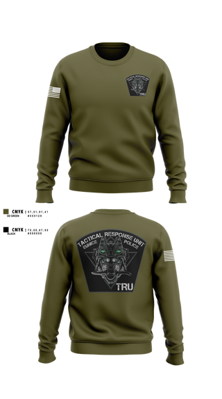Crew Neck Sweatshirt, Eunice Police TRU, Police, Teamtime, Team time, sublimation, custom sports apparel, team uniforms, spirit wear, spiritwear, sports uniforms, custom shirts, team store, custom team store, fundraiser sports, apparel fundraiser