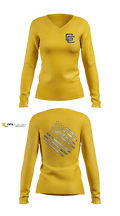 4th brigade Goose Creek High School JROTC Women's Long Sleeve V-neck Shirt - 4