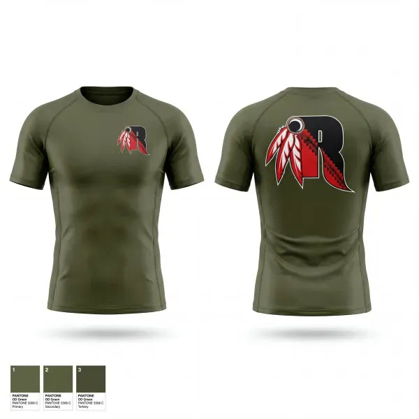 Short Sleeve Rash Guard Shirt, Rahway Indians, Wrestling, Teamtime, Team time, sublimation, custom sports apparel, team uniforms, spirit wear, spiritwear, sports uniforms, custom shirts, team store, custom team store, fundraiser sports, apparel fundraiser