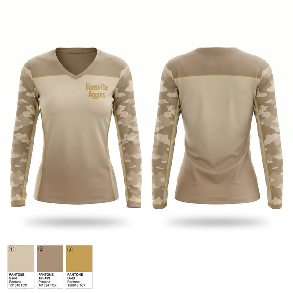 Womens Long Sleeve Vneck Shirt, Dansville Aggies, Women's Soccer, Teamtime, Team time, sublimation, custom sports apparel, team uniforms, spirit wear, spiritwear, sports uniforms, custom shirts, team store, custom team store, fundraiser sports, apparel fundraiser