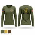 Troop 4 Illinois State Police 37651671 Women's Long Sleeve V-neck Shirt - 1