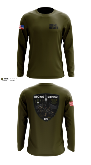 Long Sleeve Performance Shirt, MCAS Miramar Military Working Dog Section, Marines, Teamtime, Team time, sublimation, custom sports apparel, team uniforms, spirit wear, spiritwear, sports uniforms, custom shirts, team store, custom team store, fundraiser sports, apparel fundraiser