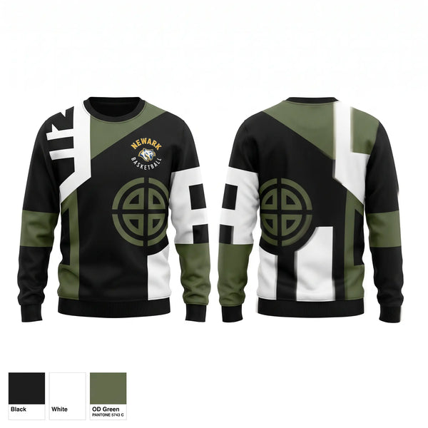Crew Neck Sweatshirt, Newark Memorial High School, Men's Basketball, Teamtime, Team time, sublimation, custom sports apparel, team uniforms, spirit wear, spiritwear, sports uniforms, custom shirts, team store, custom team store, fundraiser sports, apparel fundraiser