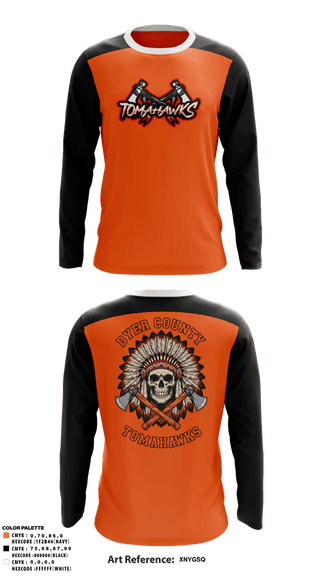 Long Sleeve Performance Shirt, Dyer County Tomahawks, Baseball, Teamtime, Team time, sublimation, custom sports apparel, team uniforms, spirit wear, spiritwear, sports uniforms, custom shirts, team store, custom team store, fundraiser sports, apparel fundraiser