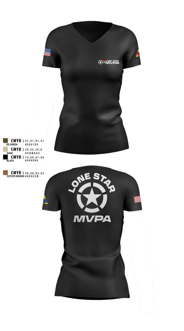 Womens Short Sleeve Vneck Shirt, Lone Star MVPA, , Teamtime, Team time, sublimation, custom sports apparel, team uniforms, spirit wear, spiritwear, sports uniforms, custom shirts, team store, custom team store, fundraiser sports, apparel fundraiser
