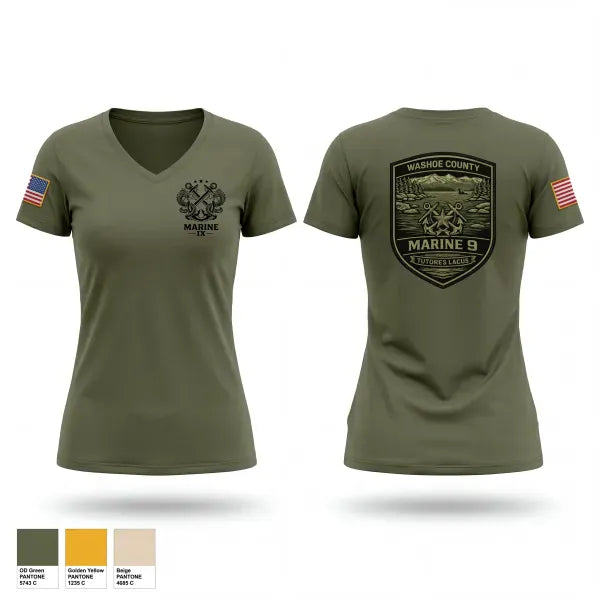 Womens Short Sleeve Vneck Shirt, Marine9, Police, Teamtime, Team time, sublimation, custom sports apparel, team uniforms, spirit wear, spiritwear, sports uniforms, custom shirts, team store, custom team store, fundraiser sports, apparel fundraiser