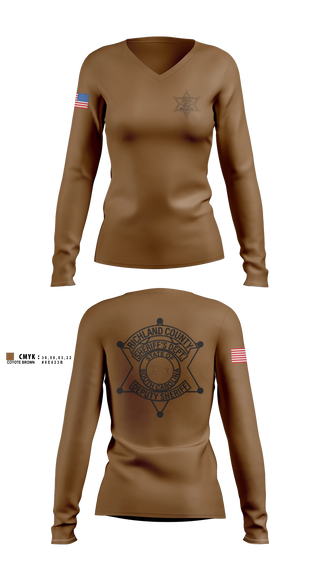 Womens Long Sleeve Vneck Shirt, RCSD, Police, Teamtime, Team time, sublimation, custom sports apparel, team uniforms, spirit wear, spiritwear, sports uniforms, custom shirts, team store, custom team store, fundraiser sports, apparel fundraiser