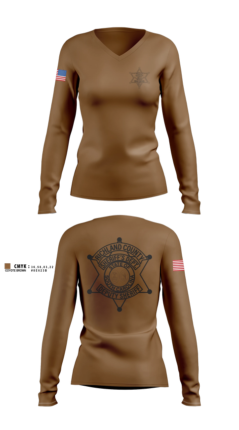 Womens Long Sleeve Vneck Shirt, RCSD, Police, Teamtime, Team time, sublimation, custom sports apparel, team uniforms, spirit wear, spiritwear, sports uniforms, custom shirts, team store, custom team store, fundraiser sports, apparel fundraiser