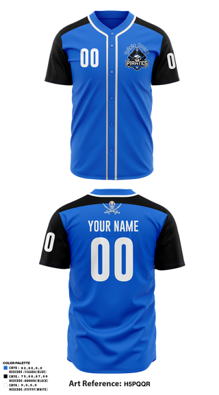 Full Button Baseball Jersey, Tripple Creek Pirates, Baseball, Teamtime, Team time, sublimation, custom sports apparel, team uniforms, spirit wear, spiritwear, sports uniforms, custom shirts, team store, custom team store, fundraiser sports, apparel fundraiser