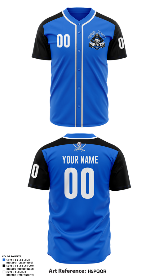 Full Button Baseball Jersey, Tripple Creek Pirates, Baseball, Teamtime, Team time, sublimation, custom sports apparel, team uniforms, spirit wear, spiritwear, sports uniforms, custom shirts, team store, custom team store, fundraiser sports, apparel fundraiser