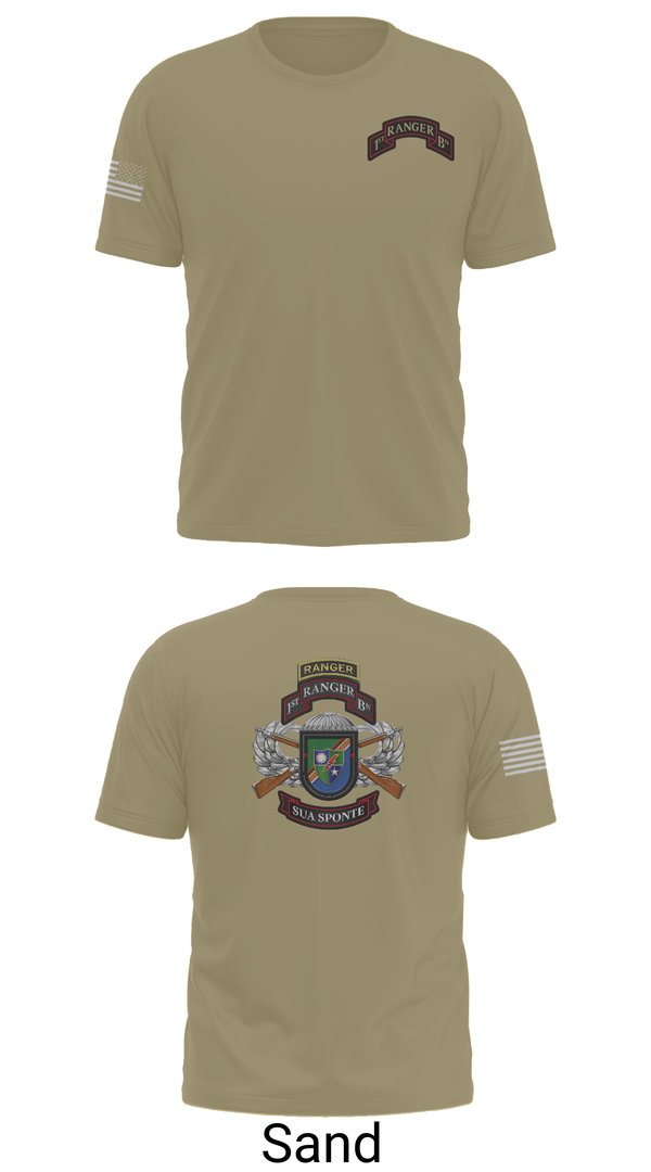 Old School Cotton Feel Shirt, 1/75 Ranger Battalion, Army, Teamtime, Team time, sublimation, custom sports apparel, team uniforms, spirit wear, spiritwear, sports uniforms, custom shirts, team store, custom team store, fundraiser sports, apparel fundraiser