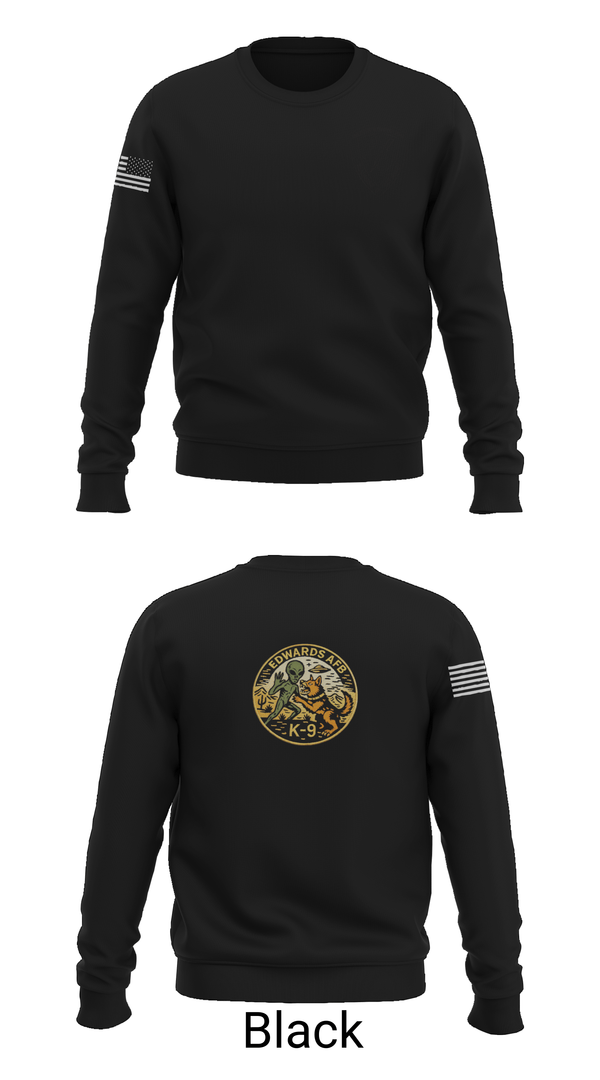 Crew Neck Sweatshirt, 412th Military Working Dog, Air Force, Teamtime, Team time, sublimation, custom sports apparel, team uniforms, spirit wear, spiritwear, sports uniforms, custom shirts, team store, custom team store, fundraiser sports, apparel fundraiser