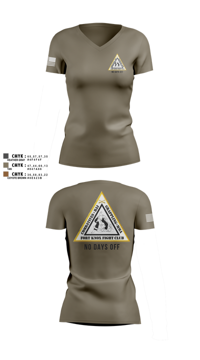 Fort Knox Fight Club Women's Short Sleeve V-neck Shirt - 106