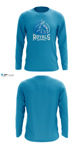 Long Sleeve Performance Shirt, Royals, Baseball, Teamtime, Team time, sublimation, custom sports apparel, team uniforms, spirit wear, spiritwear, sports uniforms, custom shirts, team store, custom team store, fundraiser sports, apparel fundraiser