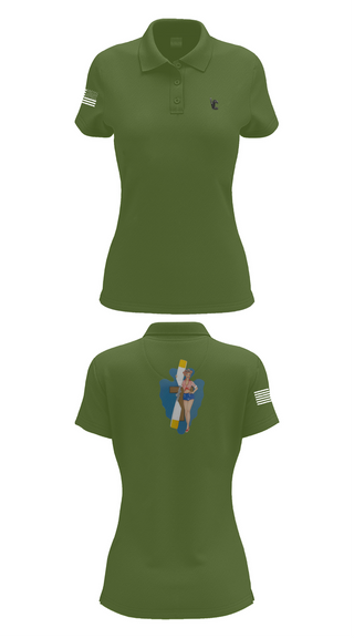 Womens Short Sleeve Performance Polo, B Co 1/114th Maintenance, Army, Teamtime, Team time, sublimation, custom sports apparel, team uniforms, spirit wear, spiritwear, sports uniforms, custom shirts, team store, custom team store, fundraiser sports, apparel fundraiser