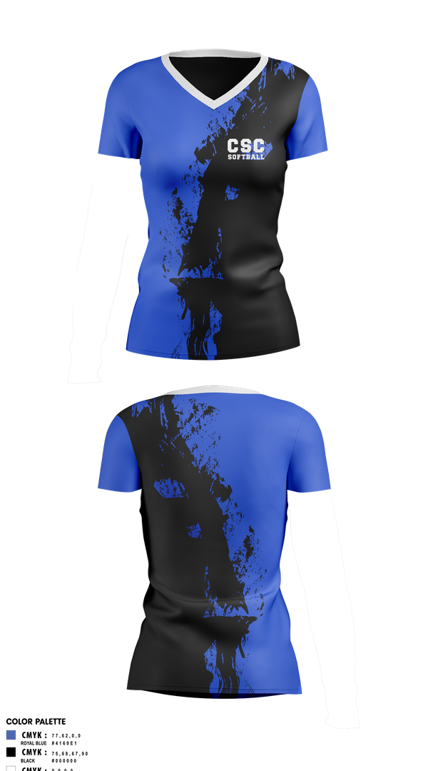 Womens Short Sleeve Vneck Shirt, CSC Softball, Softball, Teamtime, Team time, sublimation, custom sports apparel, team uniforms, spirit wear, spiritwear, sports uniforms, custom shirts, team store, custom team store, fundraiser sports, apparel fundraiser