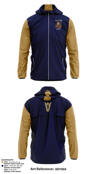 Windbreaker, Valley Kings, Baseball, Teamtime, Team time, sublimation, custom sports apparel, team uniforms, spirit wear, spiritwear, sports uniforms, custom shirts, team store, custom team store, fundraiser sports, apparel fundraiser