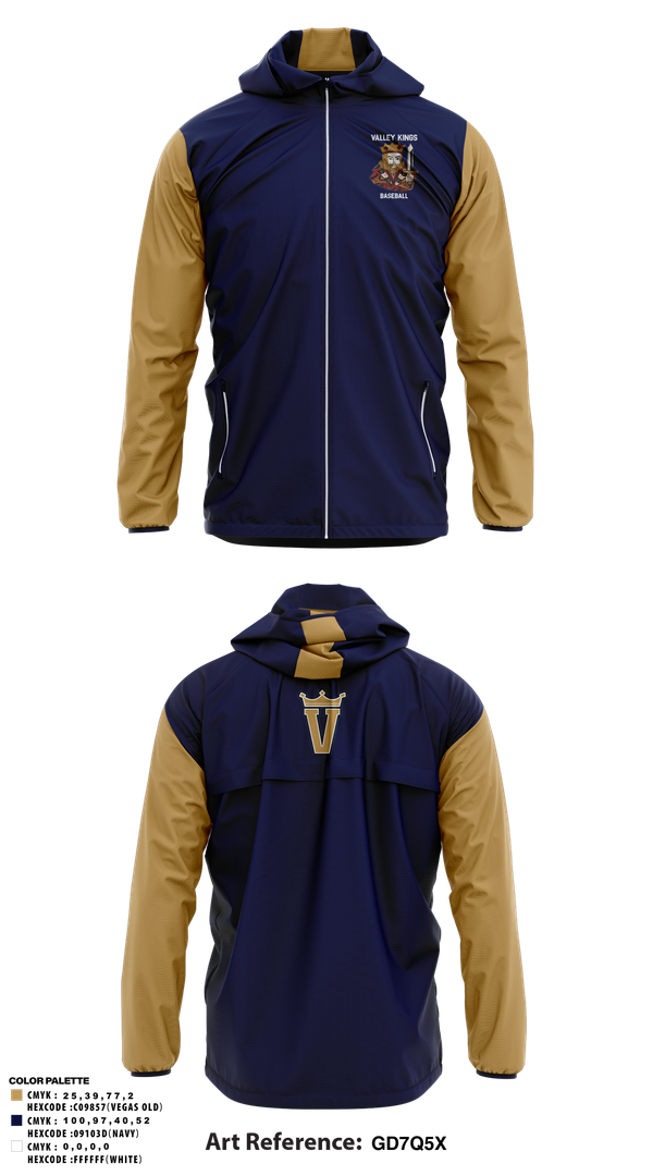 Windbreaker, Valley Kings, Baseball, Teamtime, Team time, sublimation, custom sports apparel, team uniforms, spirit wear, spiritwear, sports uniforms, custom shirts, team store, custom team store, fundraiser sports, apparel fundraiser