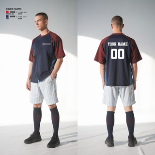 Full Button Baseball Jersey, Three Star Athletics, Baseball, Teamtime, Team time, sublimation, custom sports apparel, team uniforms, spirit wear, spiritwear, sports uniforms, custom shirts, team store, custom team store, fundraiser sports, apparel fundraiser