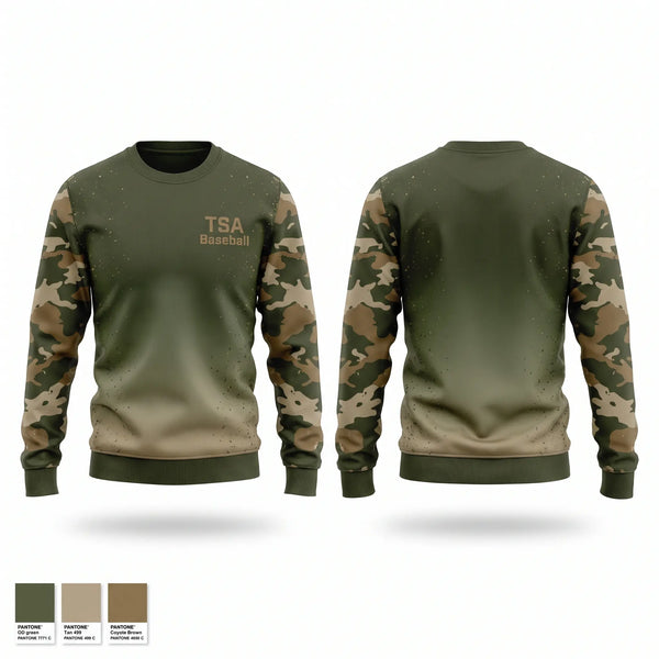 Crew Neck Sweatshirt, TSA Baseball, Baseball, Teamtime, Team time, sublimation, custom sports apparel, team uniforms, spirit wear, spiritwear, sports uniforms, custom shirts, team store, custom team store, fundraiser sports, apparel fundraiser