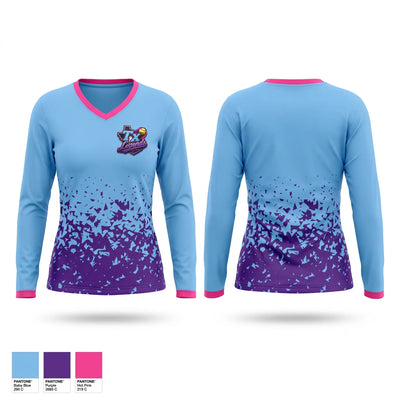 Tx Legends Women's Long Sleeve V-neck Shirt - 1
