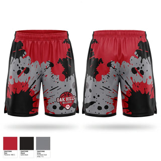 Womens Shorts, Oakhills high school, Men's Basketball, Teamtime, Team time, sublimation, custom sports apparel, team uniforms, spirit wear, spiritwear, sports uniforms, custom shirts, team store, custom team store, fundraiser sports, apparel fundraiser