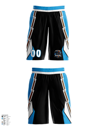 Mens Reversible Basketball Shorts, Michiana Magic, Men's Basketball, Teamtime, Team time, sublimation, custom sports apparel, team uniforms, spirit wear, spiritwear, sports uniforms, custom shirts, team store, custom team store, fundraiser sports, apparel fundraiser