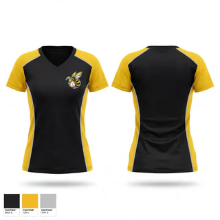 Womens Short Sleeve Vneck Shirt, HORNETS, Baseball, Teamtime, Team time, sublimation, custom sports apparel, team uniforms, spirit wear, spiritwear, sports uniforms, custom shirts, team store, custom team store, fundraiser sports, apparel fundraiser