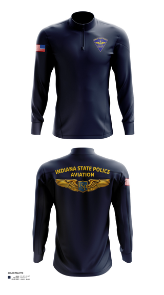 Quarter Zip Jacket, Indiana State Police Aviation Unit, Police, Teamtime, Team time, sublimation, custom sports apparel, team uniforms, spirit wear, spiritwear, sports uniforms, custom shirts, team store, custom team store, fundraiser sports, apparel fundraiser