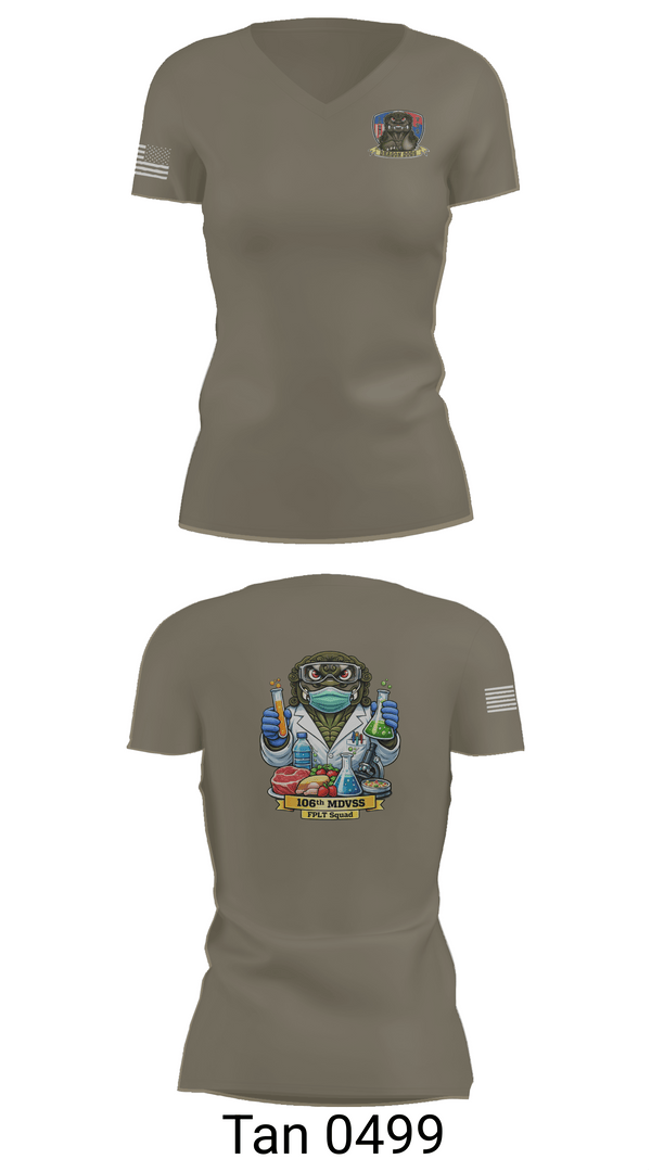 Womens Short Sleeve Vneck Shirt, 106th MDVSS, Army, Teamtime, Team time, sublimation, custom sports apparel, team uniforms, spirit wear, spiritwear, sports uniforms, custom shirts, team store, custom team store, fundraiser sports, apparel fundraiser