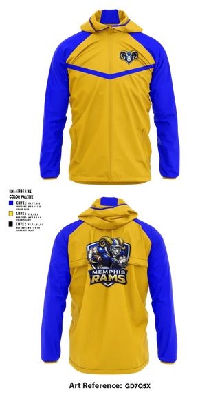 Windbreaker, Memphis Rams, , Teamtime, Team time, sublimation, custom sports apparel, team uniforms, spirit wear, spiritwear, sports uniforms, custom shirts, team store, custom team store, fundraiser sports, apparel fundraiser