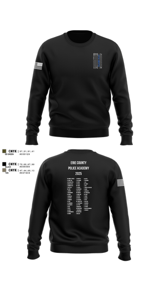 Crew Neck Sweatshirt, ECC Law Enforcement Training Academy, Police, Teamtime, Team time, sublimation, custom sports apparel, team uniforms, spirit wear, spiritwear, sports uniforms, custom shirts, team store, custom team store, fundraiser sports, apparel fundraiser