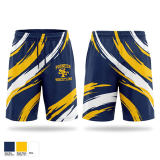 Athletic Shorts With Pockets, Pioneers, Wrestling, Teamtime, Team time, sublimation, custom sports apparel, team uniforms, spirit wear, spiritwear, sports uniforms, custom shirts, team store, custom team store, fundraiser sports, apparel fundraiser