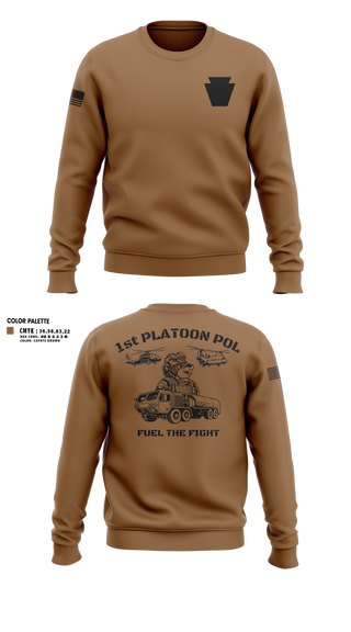 Crew Neck Sweatshirt, Echo Company 2-104th GSAB, National Guard, Teamtime, Team time, sublimation, custom sports apparel, team uniforms, spirit wear, spiritwear, sports uniforms, custom shirts, team store, custom team store, fundraiser sports, apparel fundraiser