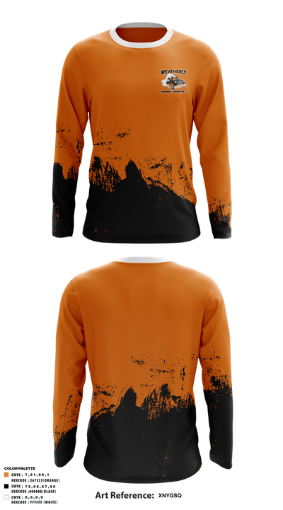 Weatherly Wreckers Cross Country 59450134 Long Sleeve Performance Shirt 1