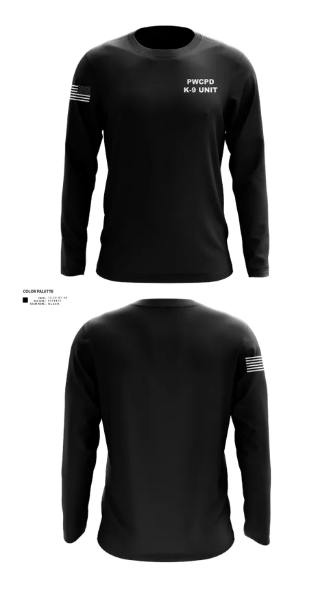 Long Sleeve Performance Shirt, PWCPD K-9 unit, , Teamtime, Team time, sublimation, custom sports apparel, team uniforms, spirit wear, spiritwear, sports uniforms, custom shirts, team store, custom team store, fundraiser sports, apparel fundraiser