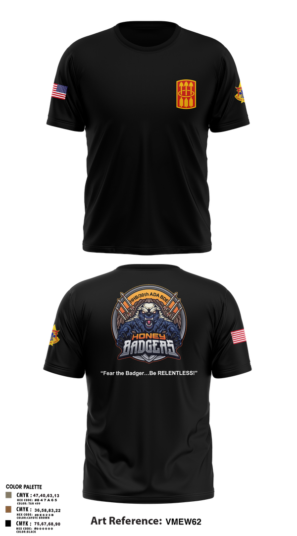 Short Sleeve Performance Shirt, Honey Badgers / 30X, Army, Teamtime, Team time, sublimation, custom sports apparel, team uniforms, spirit wear, spiritwear, sports uniforms, custom shirts, team store, custom team store, fundraiser sports, apparel fundraiser