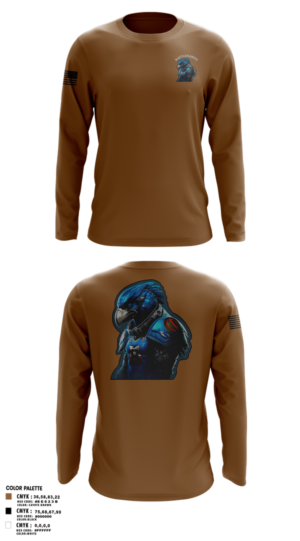 Long Sleeve Performance Shirt, Battlehawks, , Teamtime, Team time, sublimation, custom sports apparel, team uniforms, spirit wear, spiritwear, sports uniforms, custom shirts, team store, custom team store, fundraiser sports, apparel fundraiser