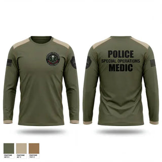 Long Sleeve Performance Shirt, Muscogee Nation Police Tactical Medical team, Police, Teamtime, Team time, sublimation, custom sports apparel, team uniforms, spirit wear, spiritwear, sports uniforms, custom shirts, team store, custom team store, fundraiser sports, apparel fundraiser