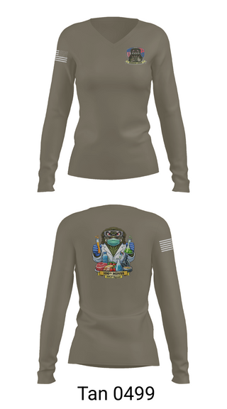 Womens Long Sleeve Vneck Shirt, 106th MDVSS, Army, Teamtime, Team time, sublimation, custom sports apparel, team uniforms, spirit wear, spiritwear, sports uniforms, custom shirts, team store, custom team store, fundraiser sports, apparel fundraiser