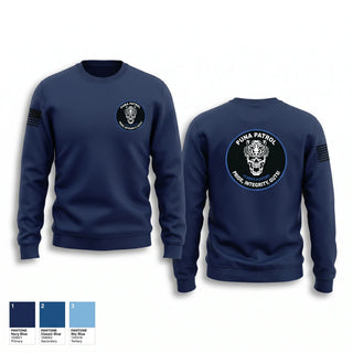 Crew Neck Sweatshirt, Puna Patrol, Police, Teamtime, Team time, sublimation, custom sports apparel, team uniforms, spirit wear, spiritwear, sports uniforms, custom shirts, team store, custom team store, fundraiser sports, apparel fundraiser