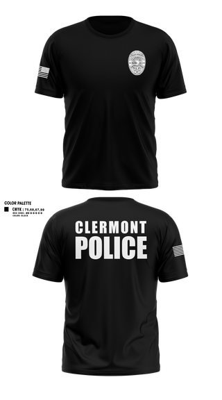 Short Sleeve Performance Shirt, Clermont PD, Police, Teamtime, Team time, sublimation, custom sports apparel, team uniforms, spirit wear, spiritwear, sports uniforms, custom shirts, team store, custom team store, fundraiser sports, apparel fundraiser
