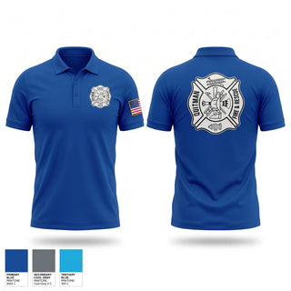 Short Sleeve Performance Polo, Quitman fire and rescue, Fire Department, Teamtime, Team time, sublimation, custom sports apparel, team uniforms, spirit wear, spiritwear, sports uniforms, custom shirts, team store, custom team store, fundraiser sports, apparel fundraiser